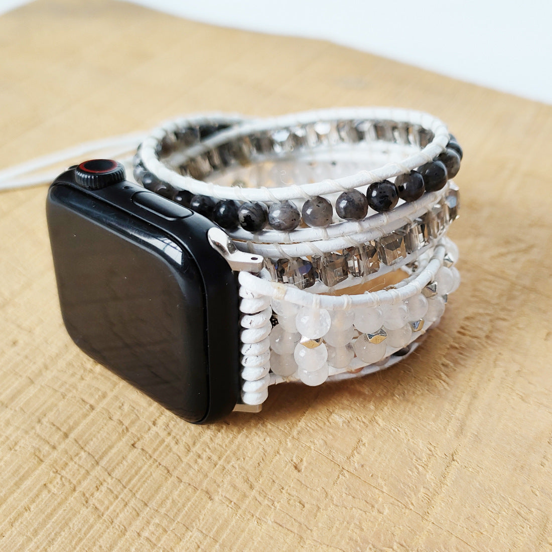 Natural  Quartz Rough Woven Watch Band High Qualitu HandMade