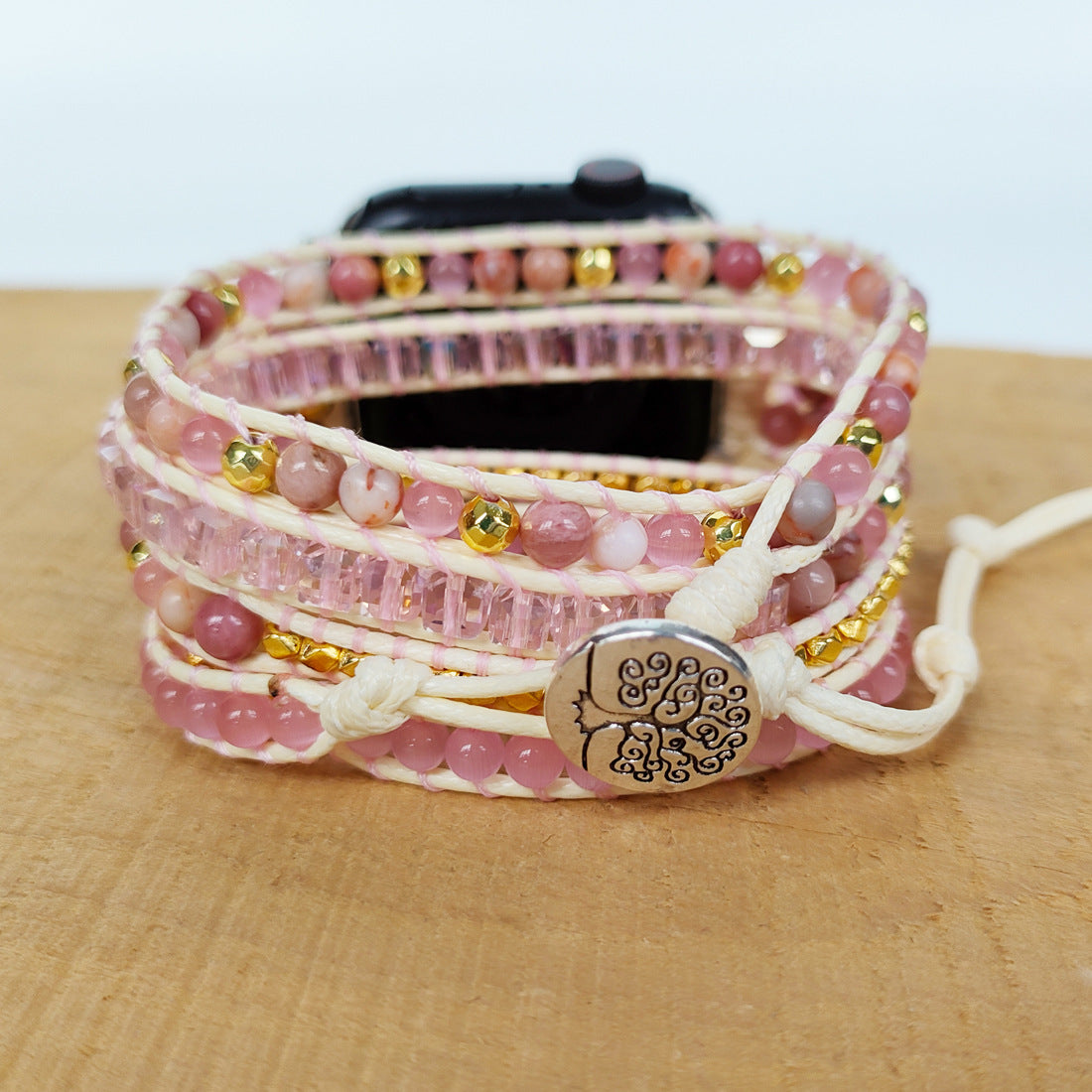 Natural  Quartz Rough Woven Watch Band High Qualitu HandMade