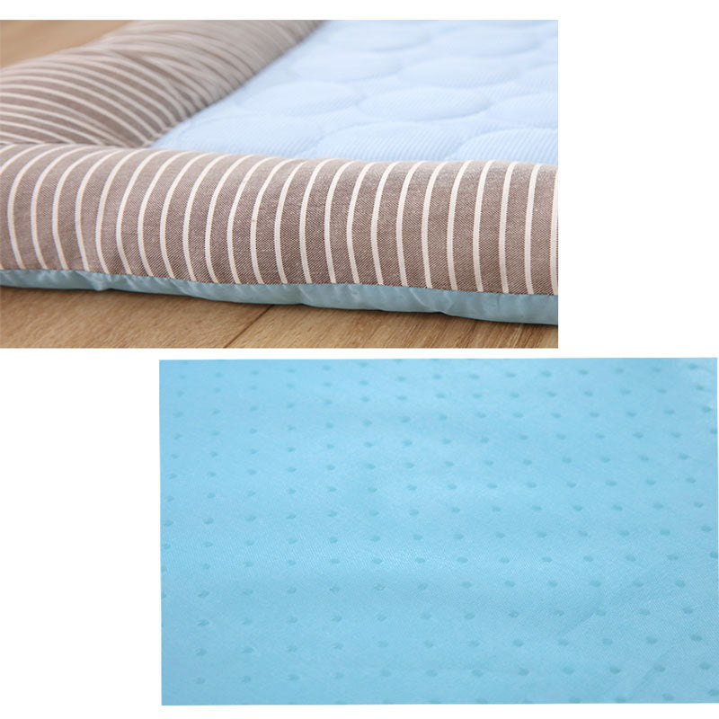 High Quality- Pet Cooling Pad Bed For Dogs Cats Puppy Kitten Cool Mat Pet Blanket Ice Silk Material Soft For Summer Sleeping  Blue Breathable