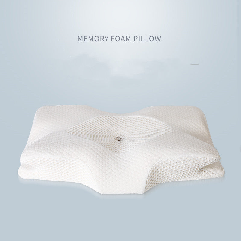 Slow Rebound Memory Cotton Pillow Protect Cervical Vertebra Ox Horn Pillow Health Care Single Sleeping Pillow Core