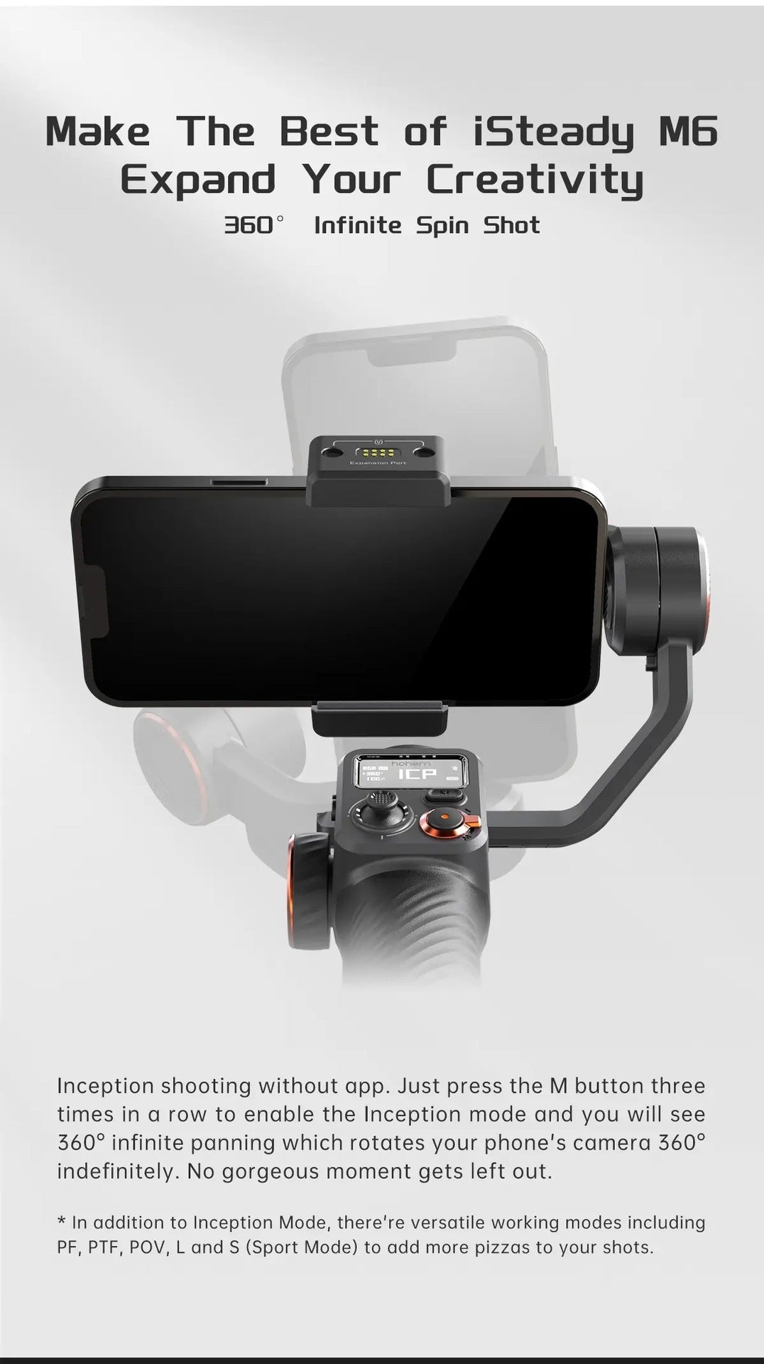 Original AI Face And Shooting Fill Light Vlog Three-axis Stabler