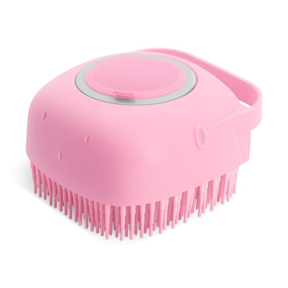 Original Pet Dog Shampoo Massager Brush Cat Massage Comb Grooming Scrubber Shower Brush For Bathing Short Hair Soft Silicone Brushes