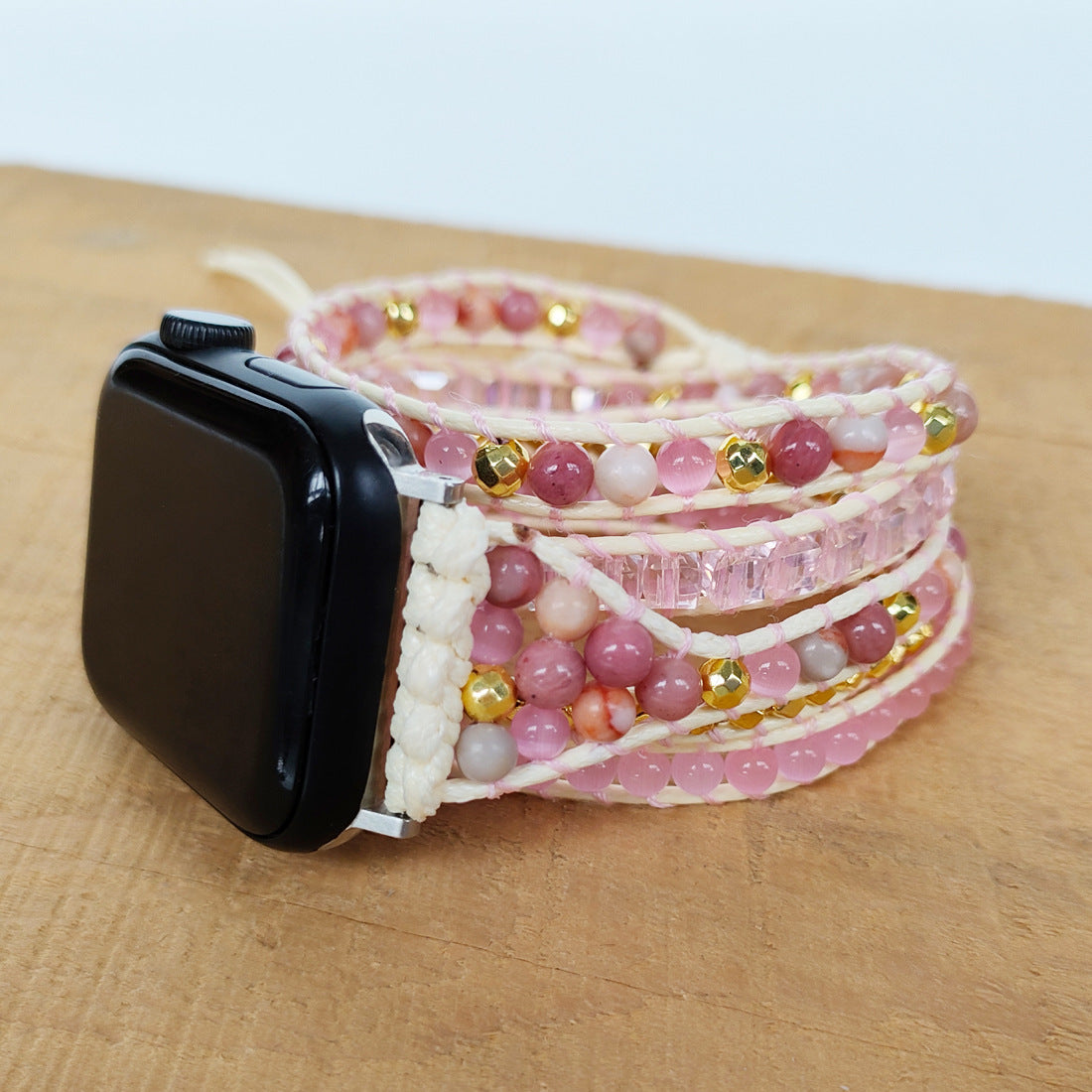 Natural  Quartz Rough Woven Watch Band High Qualitu HandMade