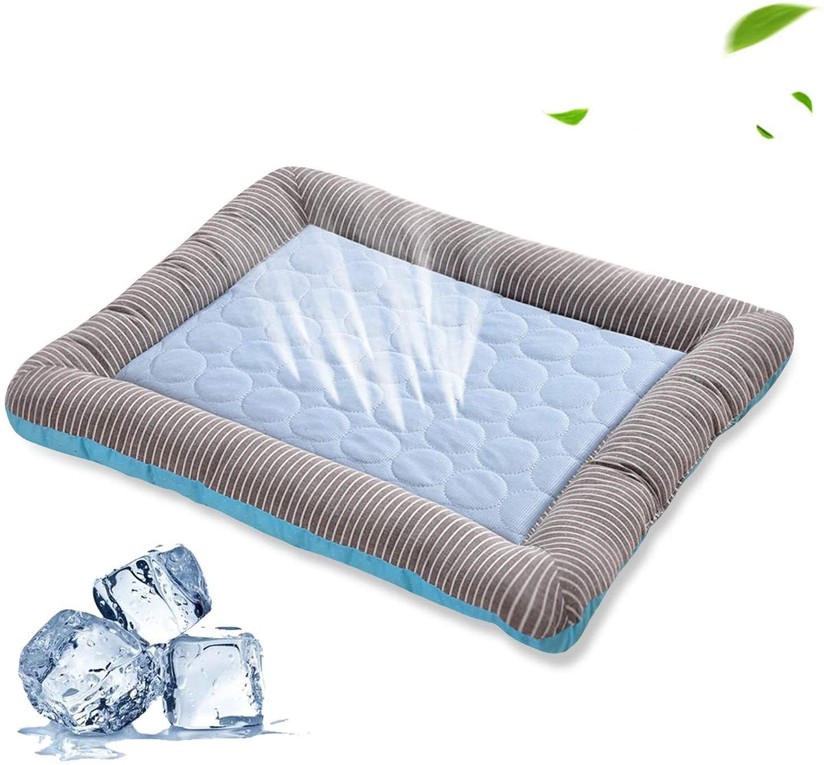 High Quality- Pet Cooling Pad Bed For Dogs Cats Puppy Kitten Cool Mat Pet Blanket Ice Silk Material Soft For Summer Sleeping  Blue Breathable