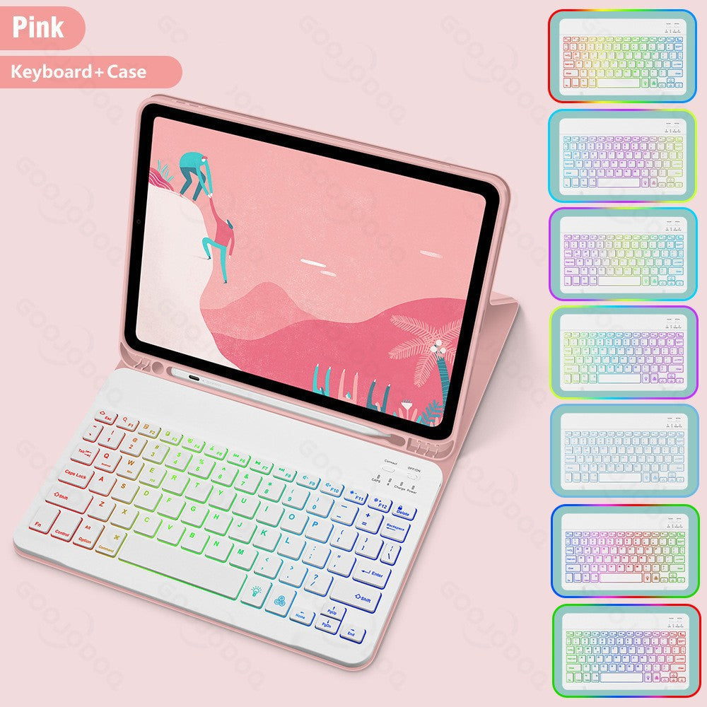 Original Ipad Protective Case Luminous Bluetooth Keyboard Leather Sheath